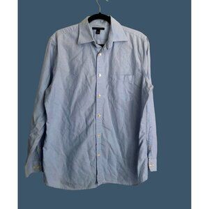 BANANA REPUBLIC- MENS BLUE LONG SLEEVE BUTTON DOWN COTTON SHIRT SIZE MEDIUM